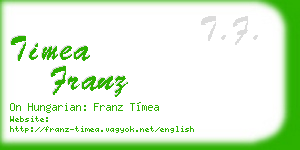 timea franz business card